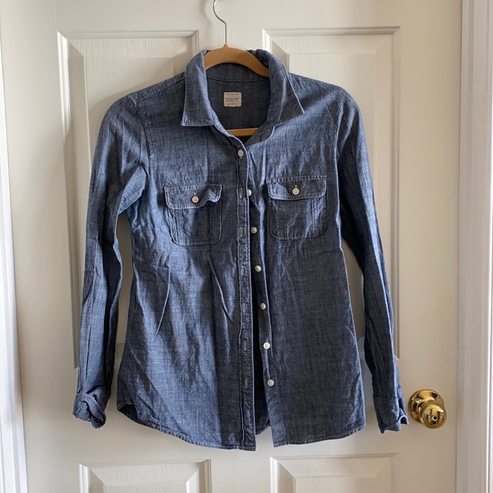 J. Crew Chambray Camp Shirt